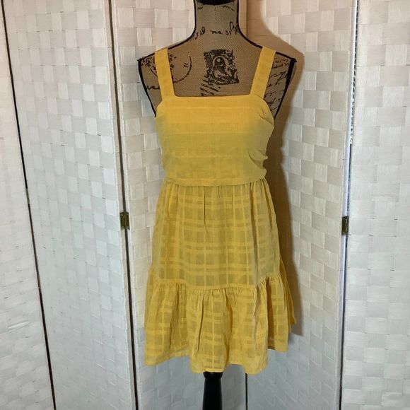 sadie & sage mustard mini dress small - Picture 2 of 7
